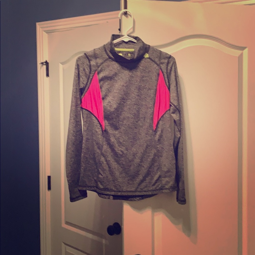 Long sleeve poly blend athletic shirt